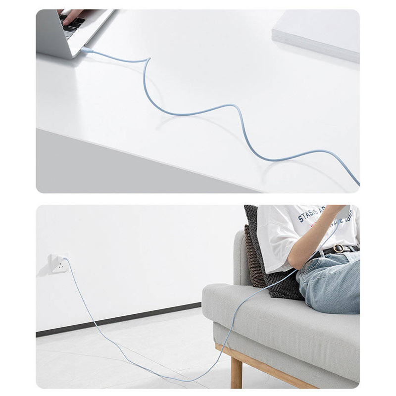 Baseus Kabel, USB Typ C - Lightning 20W Kabel, 1,2 m lang Jelly Liquid Silica Gel - schwarz