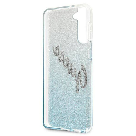 Guess GUHCS21MPCUGLSBL S21+ G996 niebieski/blue hardcase Glitter Gradient Script