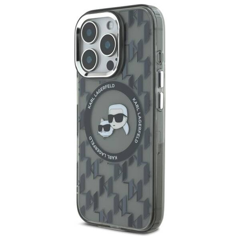 Karl Lagerfeld nakładka do iPhone 16 Pro 6,3&quot; KLHMP16LHMCKMHK czarna Hardcase IML Monogram Karl&Choupette Head MagSafe