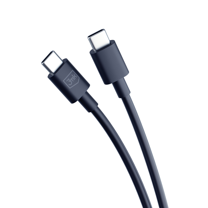 3MK Hyper Charger PD 45W ład. sieć. czarna/black + 2x USB-C Cables