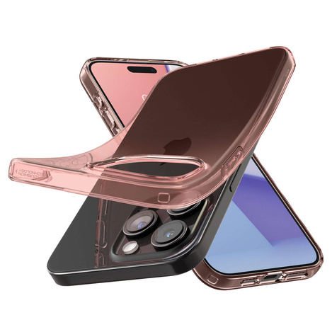 Spigen Crystal Flex, Rosenkristall – iPhone 15 Pro Max