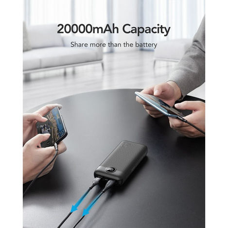 Bateria zewnętrzna (Powerbank) VEGER L20S - 20 000mAh LCD Quick Charge PD 20W biały (VP2039PD  / W2039PD )