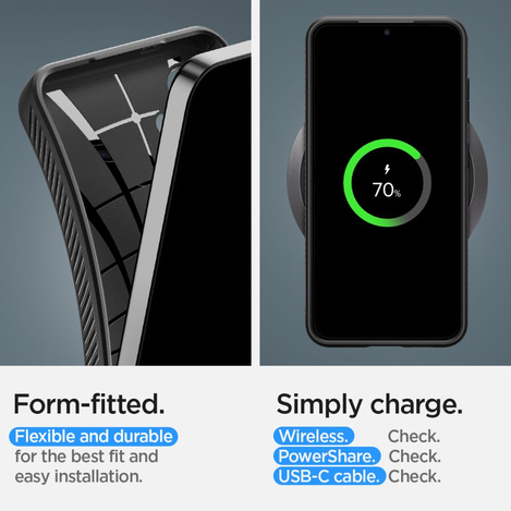 Spigen Liquid Air Hülle für Samsung Galaxy S24 – mattschwarz