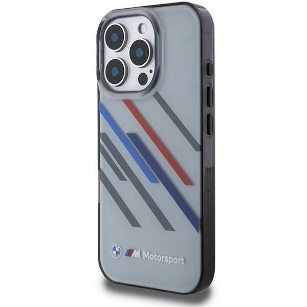Original Case IPHONE 16 PRO MAX BMW Hardcase Motosport IML Random Stripes (BMHCP16X23HTRAG) gray