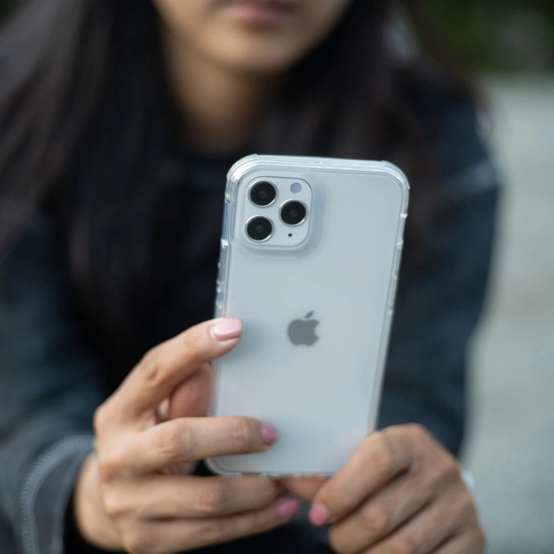 Raptic X-Doria Clear Case iPhone 14 Plus gepanzerte Hülle grau