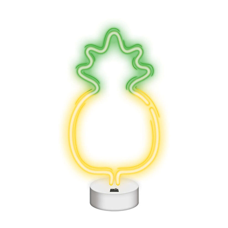 Neon na podstawce LED ANANAS żółto zielony NNE05 Neolia