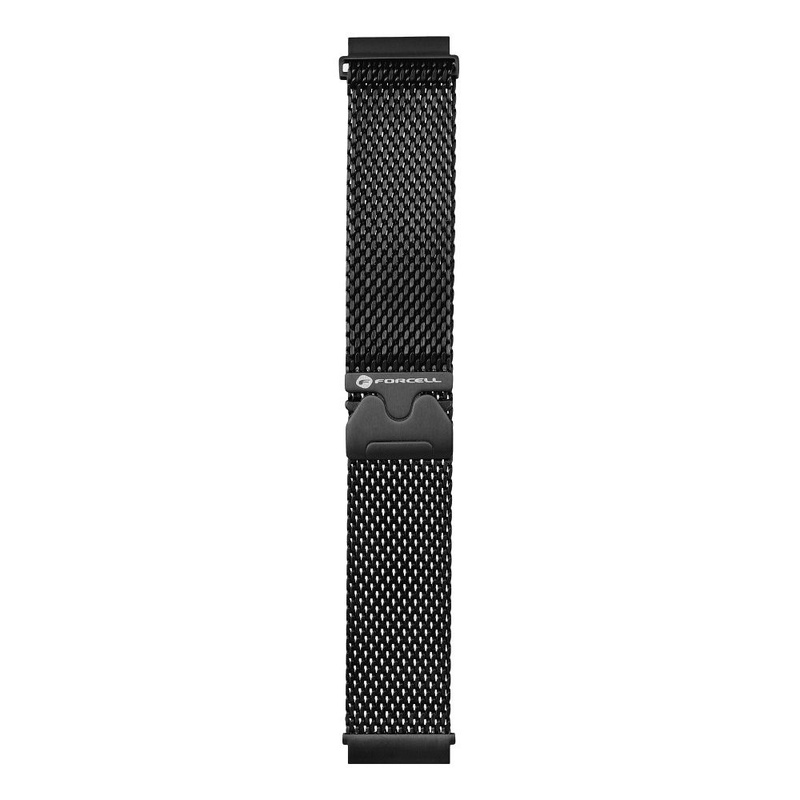 Pasek do Samsung Galaxy Watch Forcell F-Design FS10 stal 22 mm czarny
