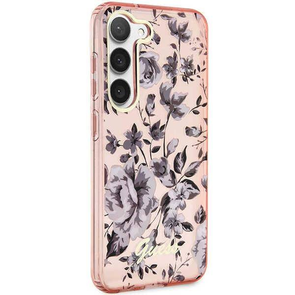Guess GUHCS23MHCFWSP S23+ S916 różowy/pink hardcase Flower Collection