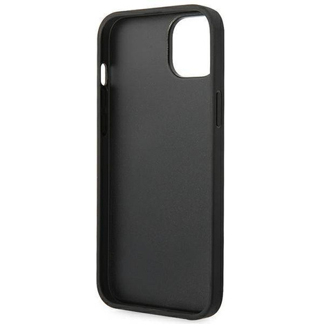 Original Case IPHONE 14 PLUS Karl Lagerfeld Hardcase Saffiano Mono Metal Logo (KLHCP14MSAKLHPK) black