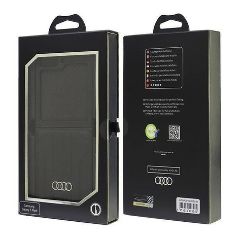 Original Handyhülle SAMSUNG GALAXY Z FLIP 6 Audi Synthetic Leather (AU-TPUPCFlip6-Q5/D1-BK) schwarz