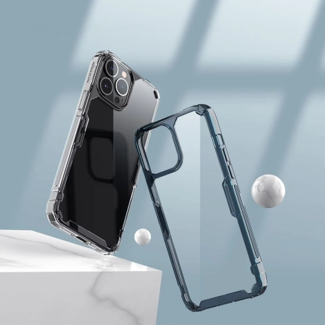 Nillkin Nature Pro case iPhone 14 Pro Max armored cover blue