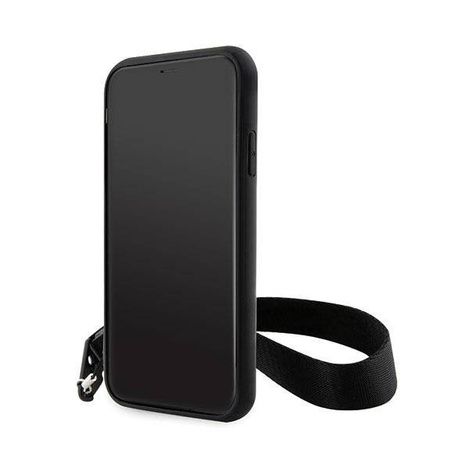 Karl Lagerfeld KLHCN61SAKLMBSK iPhone 11 / Xr 6,1&quot; schwarz/schwarzes Hardcase Monogram Losange Saffiano