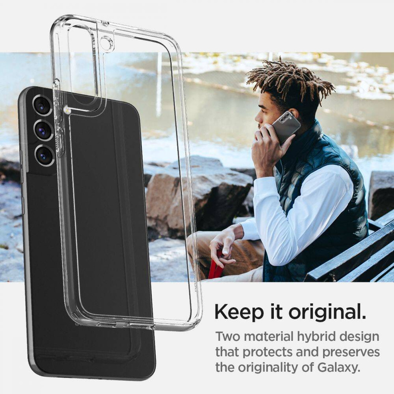 Etui SAMSUNG GALAXY S22 Spigen Ultra Hybrid Crystal Clear transparentne