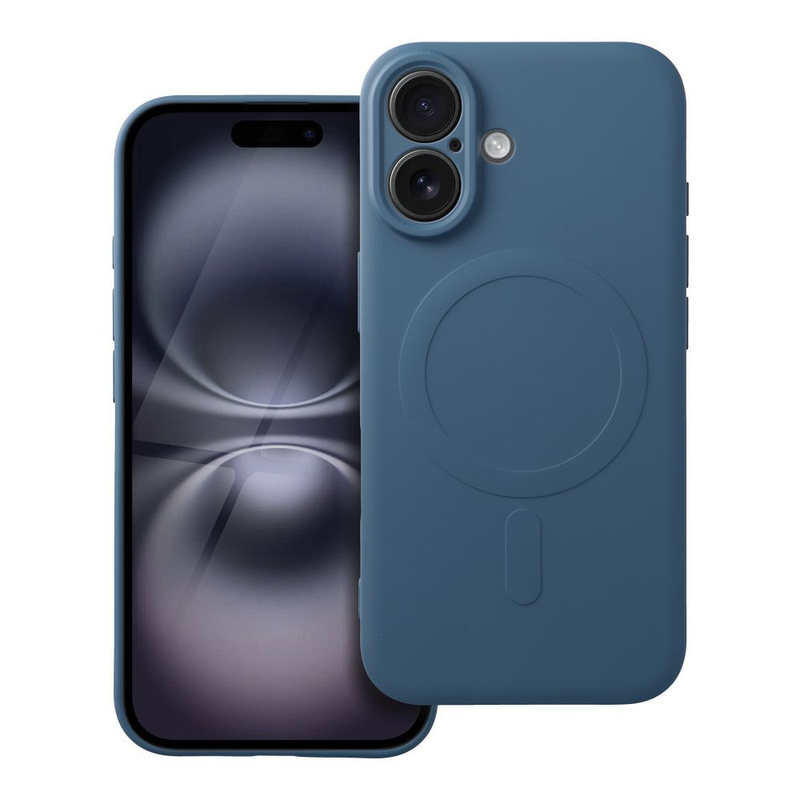 Futerał SILICONE MAG COVER kompatybilny z MagSafe do IPHONE 16 niebieski