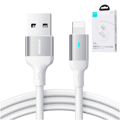 Joyroom kabel USB - Lightning 2.4A A10 Series 1,2 m biały (S-UL012A10)