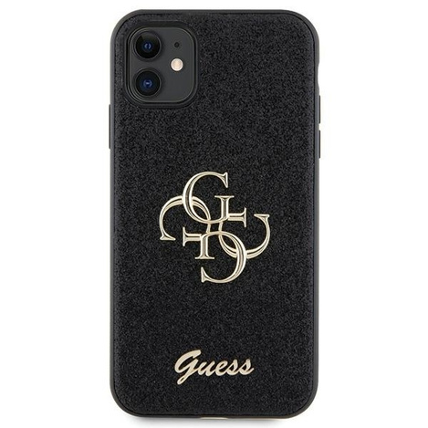 Oryginalne Etui IPHONE 11 / XR Guess Hardcase Glitter Script Big 4G (GUHCN61HG4SGK) czarne