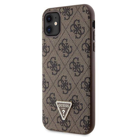 Oryginalne Etui IPHONE 11 / XR Guess Hardcase Crossbody 4G Metal Logo (GUHCN61P4TDSCPW) brązowe