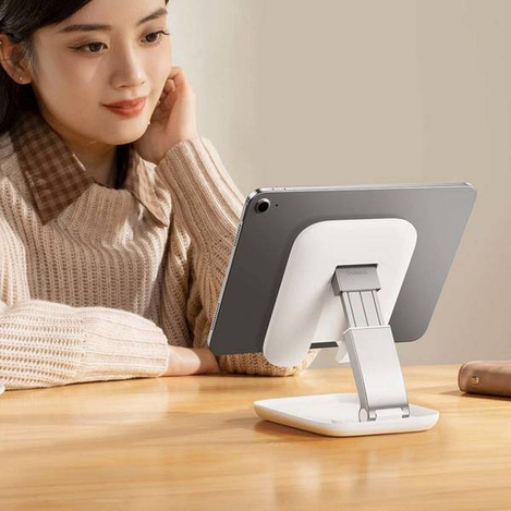 BASEUS składana podstawka pod tablet Seashell biała BS-HP009