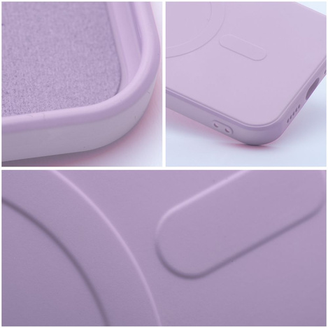 Futerał Silicone Mag Cover kompatybilny z MagSafe do IPHONE 13 różowy