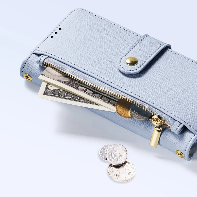 Dux Ducis Lawa Lederhülle für Samsung Galaxy S25 Ultra mit abnehmbarer magnetischer Brieftasche – Blau