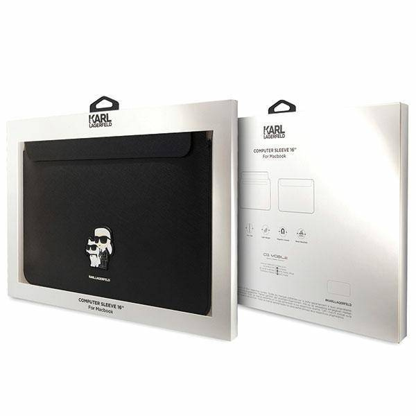 Karl Lagerfeld Sleeve KLCS16SAKCPMK 16" black/black Saffiano Karl&Choupette