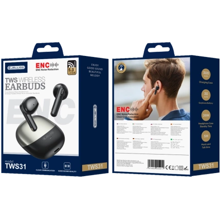 JELLICO wireless earphones (ENC) TWS31 Black