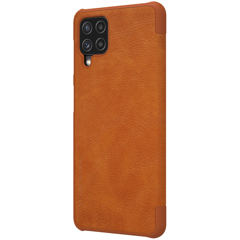 Nillkin Qin skórzana kabura etui Samsung Galaxy A22 4G brązowy