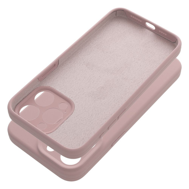 Futerał SILICONE 2mm do IPHONE 15 Pro Max pudrowy róż