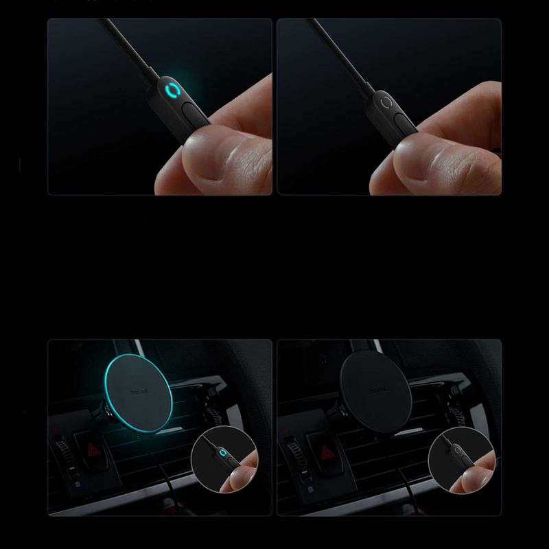 MagSafe 15W USB C 25W Baseus CW01 induktives Autoladegerät - Schwarz