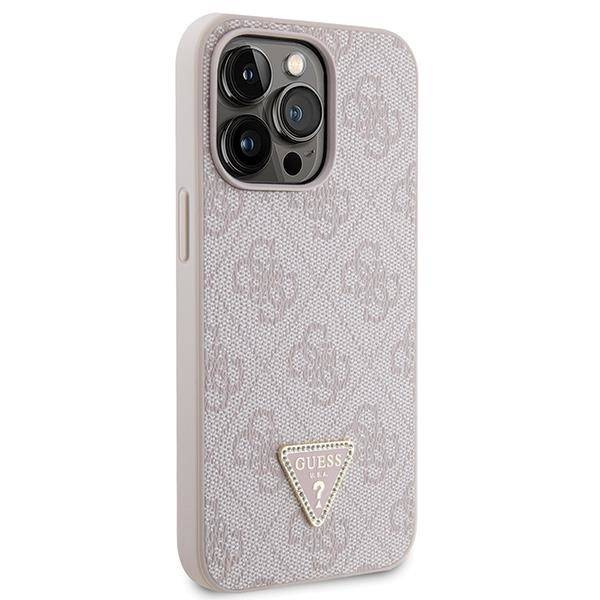 Original Case IPHONE 13 PRO Guess Hardcase Crossbody 4G Metal Logo (GUHCP13LP4TDSCPP) pink