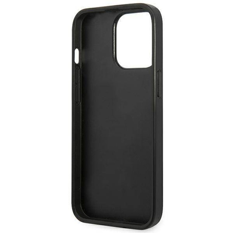 Original Handyhülle IPHONE 13 PRO Karl Lagerfeld Hardcase Perforated Allover (KLHCP13LPTLK) schwarz