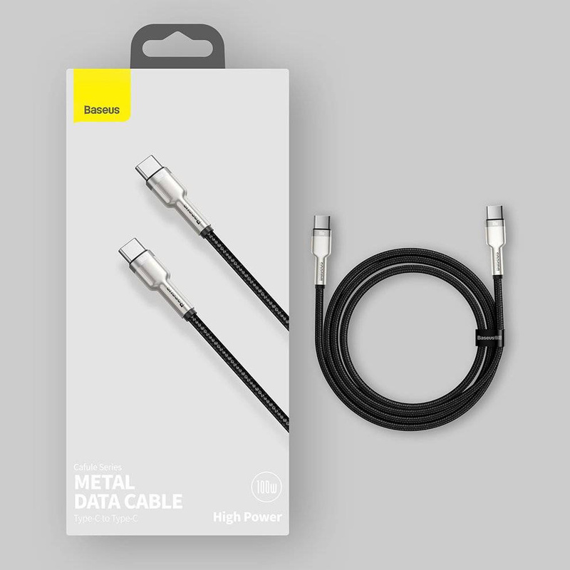 Baseus Cafule Series Metal Data Cable Type-C to Type-C 100W 2m Green