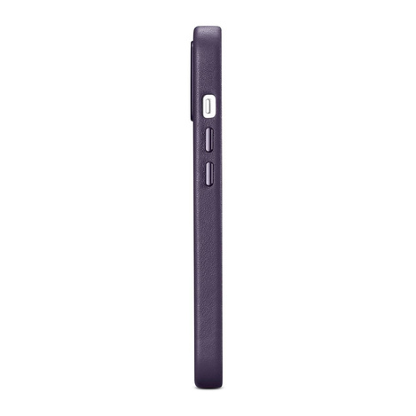 iCarer Case Leather Genuine Leather Case Cover for iPhone 14 Dark Purple (WMI14220705-DP) (MagSafe Compatible)