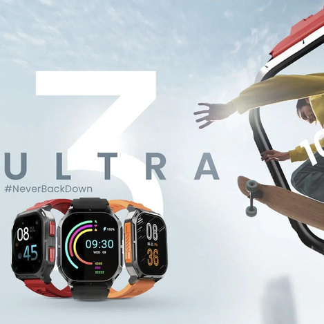 HIFUTURE smartwatch sportowy z fukncją rozmowy ULTRA3 (IP68) czarny