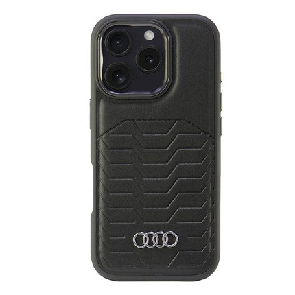Audi nakładka Synthetic Leather MagSafe do iPhone 16 Pro 6.3" czarna