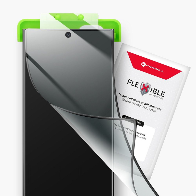Szkło hybrydowe do iPhone 17 PRO MAX Forcell Flexible 5D czarne