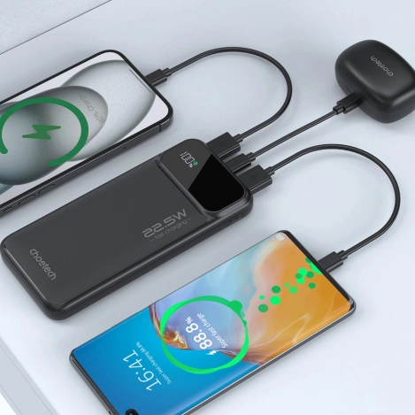 Choetech B729 Powerbank 20000 mAh 22,5 W PD USB-A / USB-C – schwarz