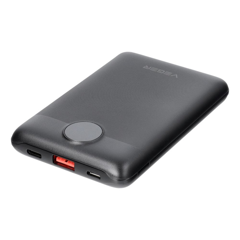 Bateria zewnętrzna (Powerbank) VEGER S11 - 10 000mAh LCD Quick Charge PD 22,5W czarny (W1140)