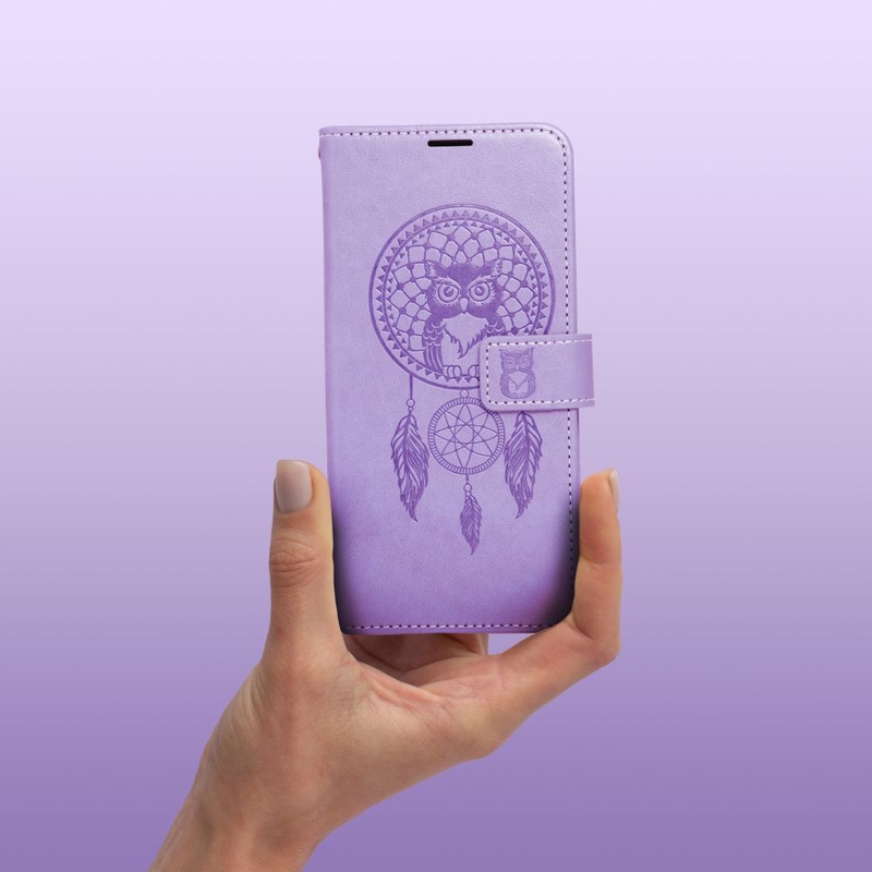Kabura MEZZO Book do SAMSUNG A12 łapacz snów fioletowy
