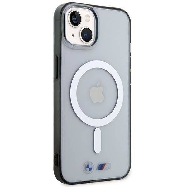 BMW BMHMP14SHCRS iPhone 14 6.1&quot; Hülle transparent Hardcase Silver Ring MagSafe
