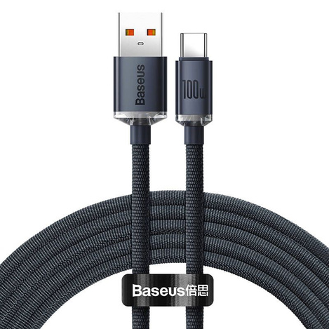 Baseus Crystal Shine Series Fast Charging Data Cable USB to Type-C 100W 1.2m Black