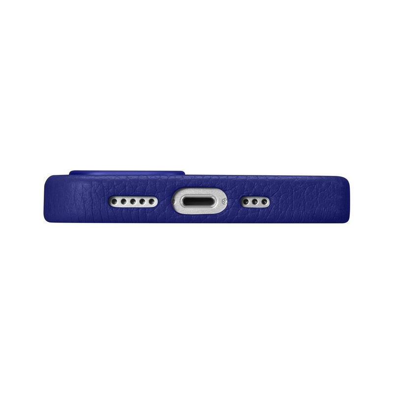 iCarer Litchi Premium Leather Case iPhone 14 Plus Magnetic Leather Case with MagSafe Dark Blue (WMI14220711-DB)