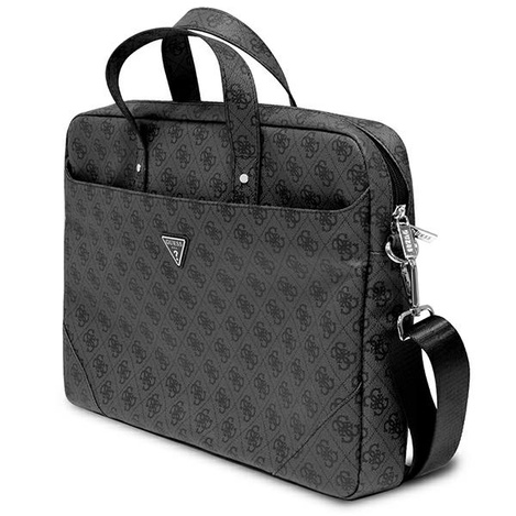 Original Handyhülle LAPTOP 16" Guess Saffiano 4G Hot Stamp Triangle Logo schwarz