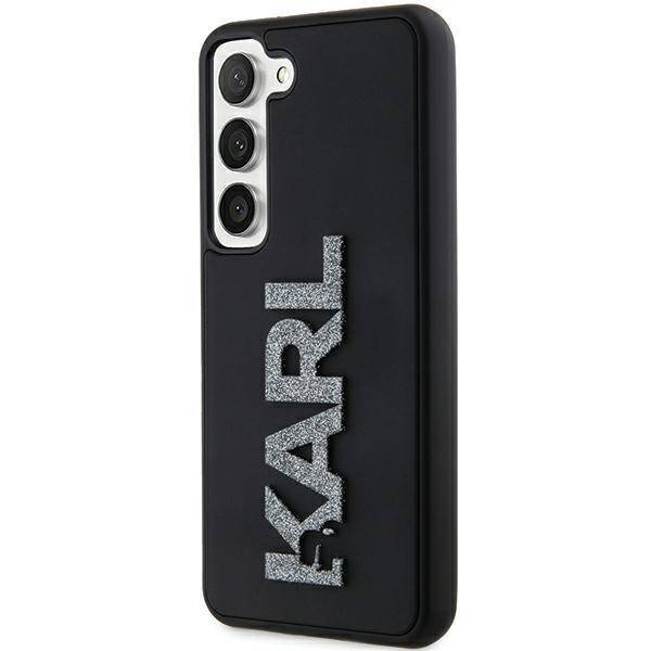 Oryginalne Etui KARL LAGERFELD hardcase 3D Rubber Glitter Logo KLHCS24S3DMBKCK do Samsung Galaxy S24 czarny
