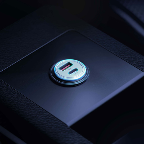 Ładowarka samochodowa 3mk Hyper Car Charger 45W USB-C USB-A - srebrna