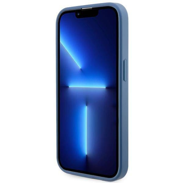 Guess GUHMP14LP4RPSB iPhone 14 Pro 6,1" blau/blaues Hardcase 4G bedruckte Streifen MagSafe