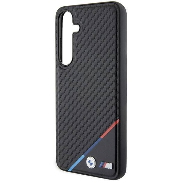 Etui BMW Carbon Tricolor Line MagSafe na Samsung Galaxy S24 - czarne