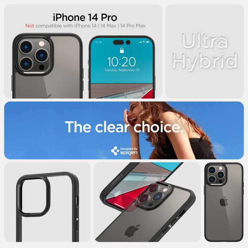Spigen ULTRA HYBRID IPHONE 14 PRO MATTE BLACK