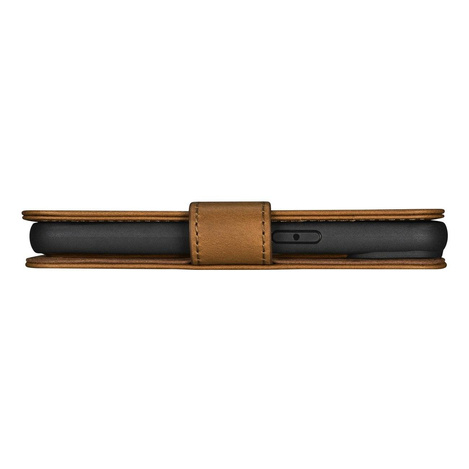 iCarer Oil Wax Wallet Case 2in1 Hülle iPhone 14 Plus Leder Flip Cover Anti-RFID braun (WMI14220723-TN)