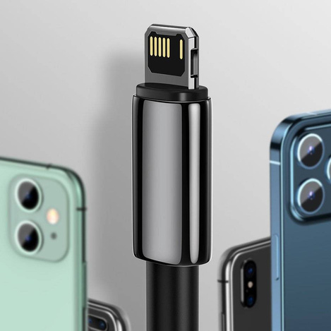 Baseus Tungsten kabel USB - Lightning 2,4 A 2 m czarny (CALWJ-A01)